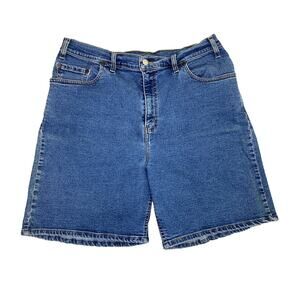 Levi's Denim Shorts Blue Womens Size 16W Bermuda Style Mid Rise 7” VTG 2002